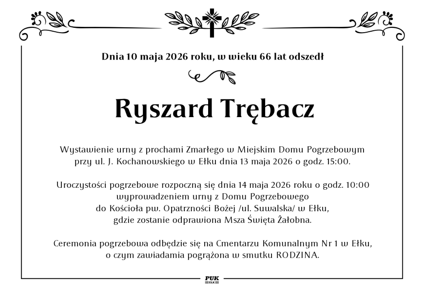 Ryszard Trębacz - nekrolog